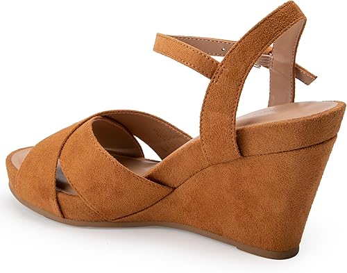 Miniatura 7 de Aerosoles PASTEL Wedge Sandal, Tan Faux Suede, 9W