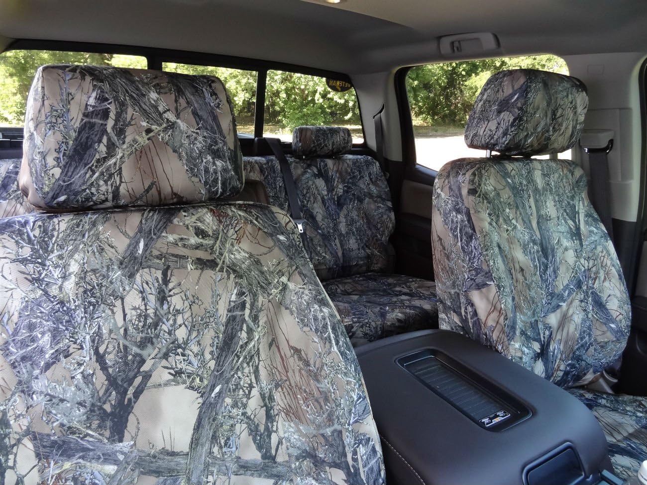 Durafit Seat Covers, CH41 MC2 Camo Endura for 2014-2020 Chevy Silverado Front and Back Seat Set. Front 40/20/40 Split Bench and Rear 60/40 Split Bench with fold Down armrest with Cup Holders