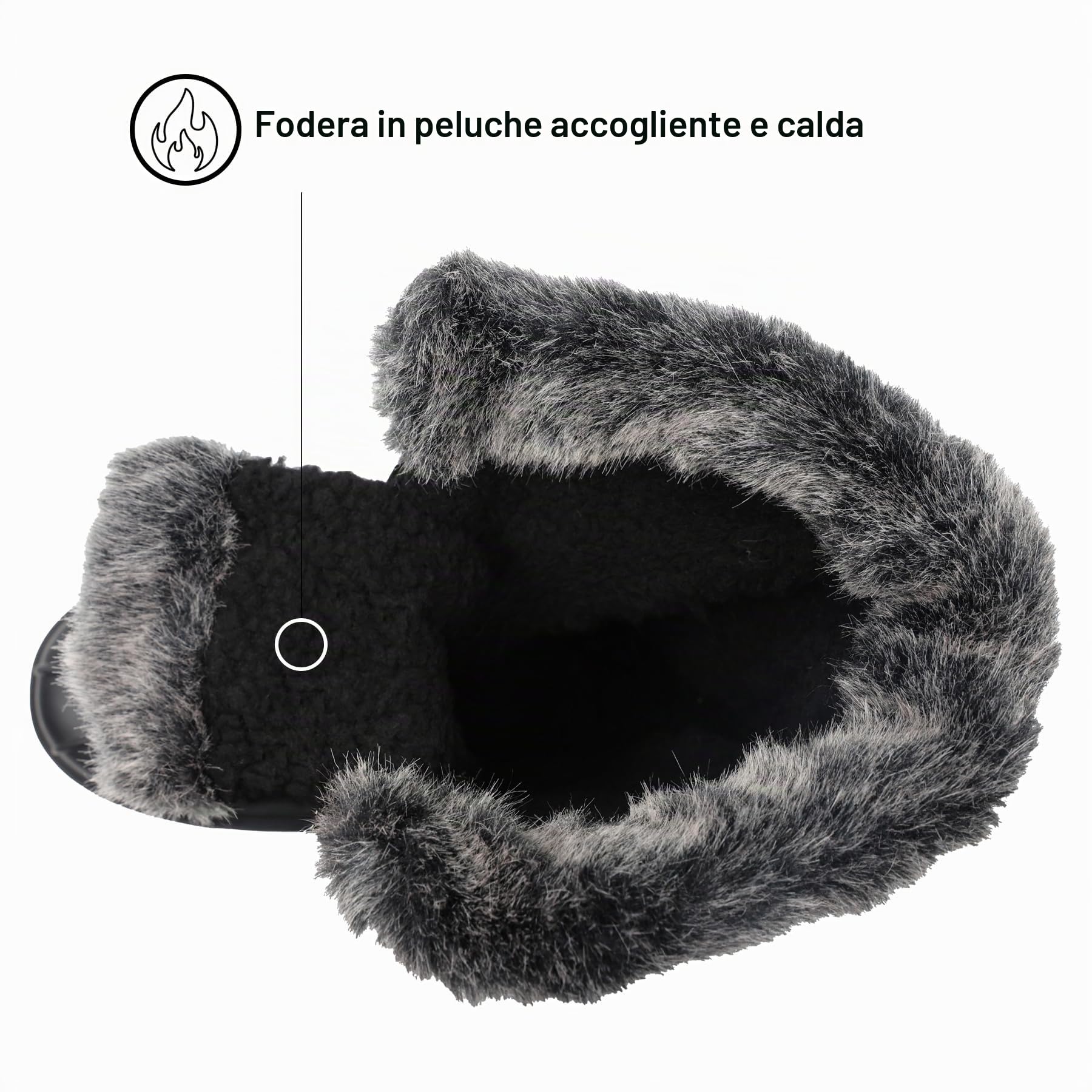 Knixmax Stivali da Neve per Donna e Uomo Stivali Invernali Foderati in Pelliccia Suole Impermeabili Scarpe Calde Stringati per Giardino, Fattoria e Outdoor