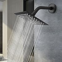 Vista 63 de NearMoon - Cabezal de regadera grande de acero inoxidable cuadrado de lujo en cascada, para instalar en el techo o la pared