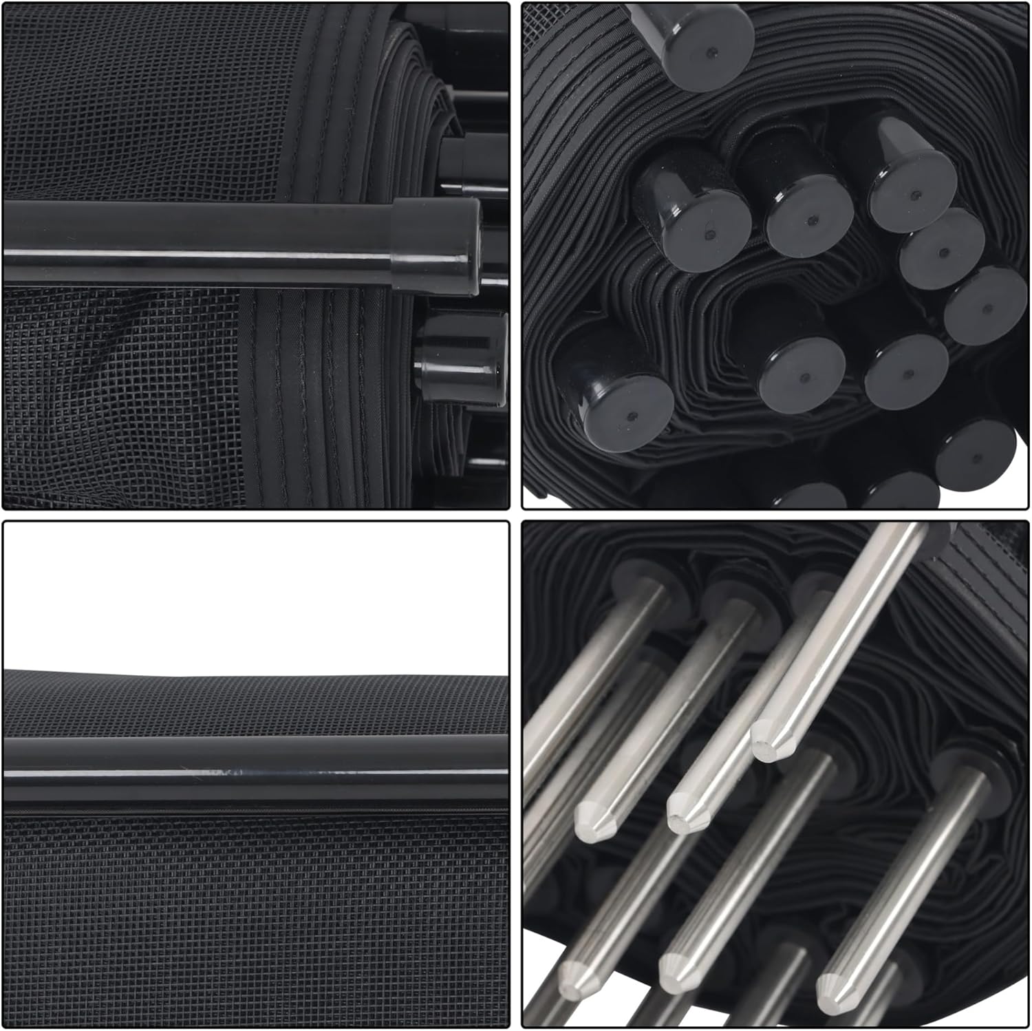 4Ft * 48Ft Above Ground Pool Safety Enclosure, Black Pool Barrier with Aluminium Support Tubes, for Pool Safetybes, for Pool SafetyTubes, for Pool Safety