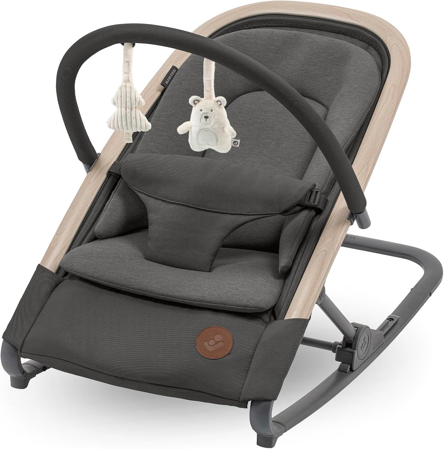 Maxi-Cosi Kori 2-in-1 Baby Bouncer with Toy Arch, 0-15 kg, Beyond Graphite