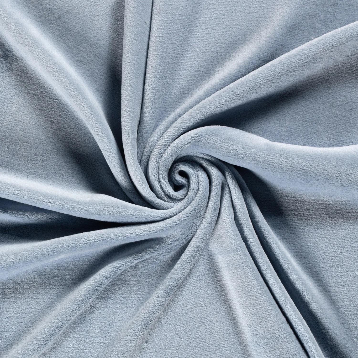 Crs Fur Fabrics Blue Double Sided Coral Cuddle Fleece Fabric Material Dusty 1Mtr
