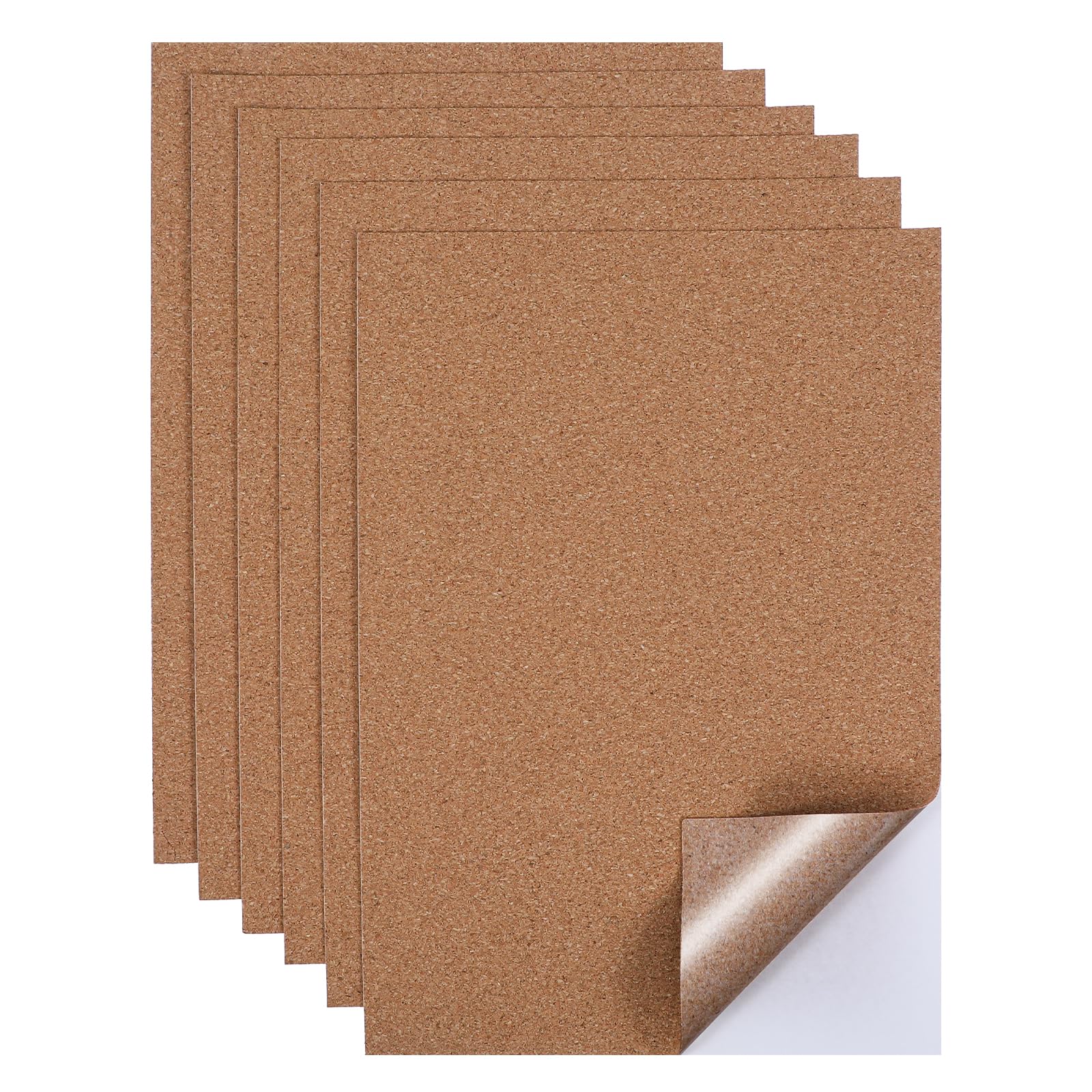 Nogeqi 6 placas de corcho autoadhesivas 30x21 cm 1 mm para pared decoración manualidades