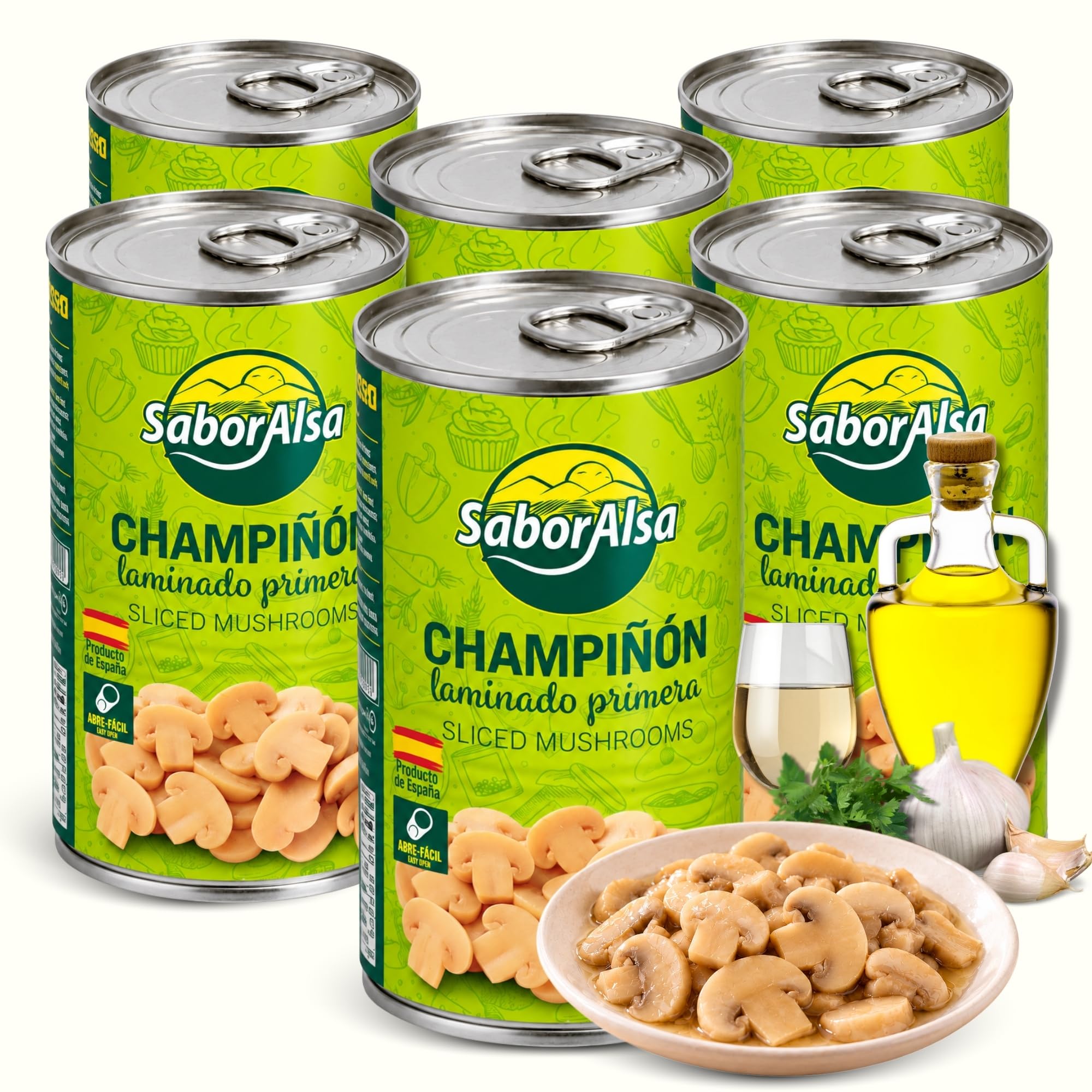 Champiñón Laminado Primera 170 g | 6 Unidades de 170 gr - imagen 1