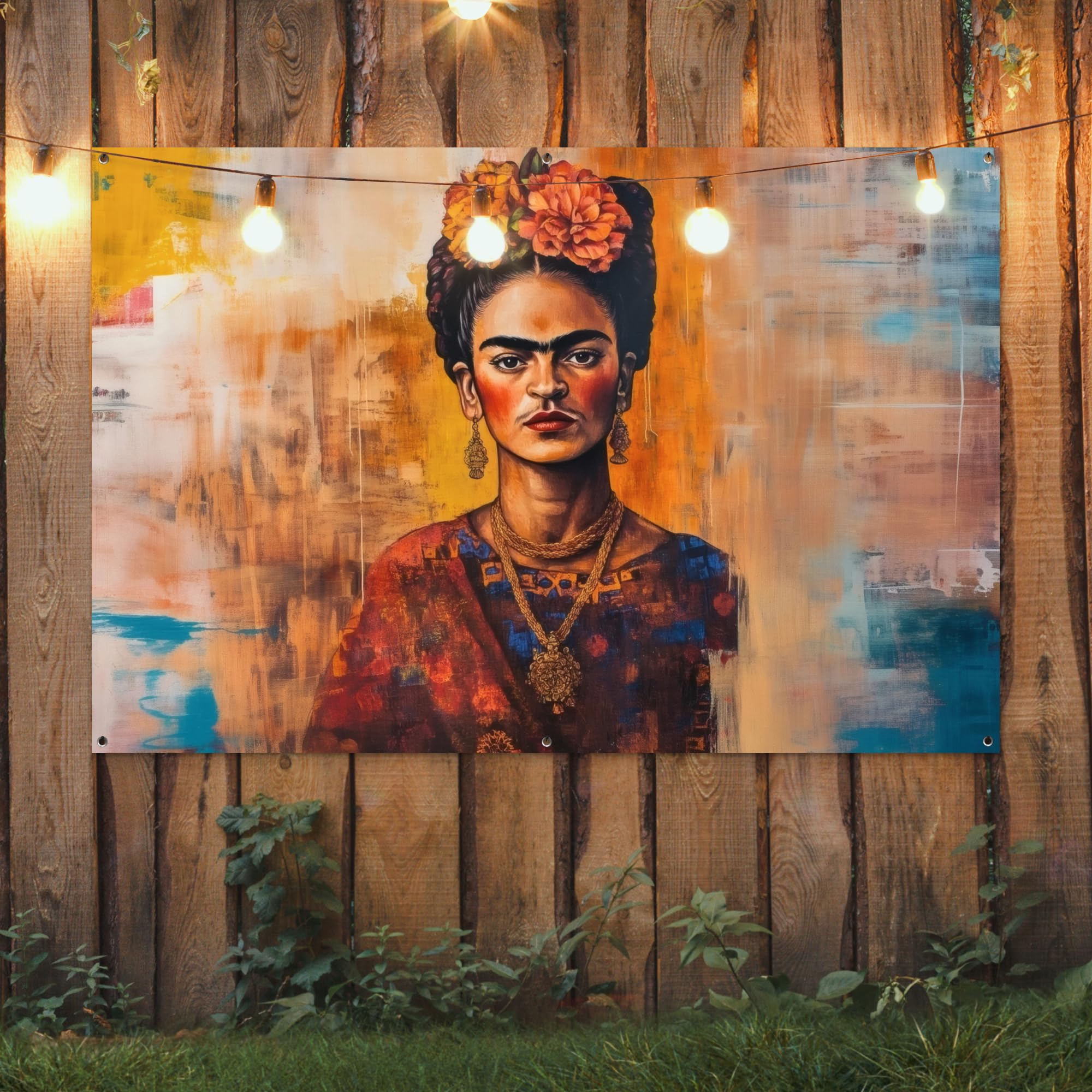 MuchoWow© Poster De Jardin Decoracion Balcón Wall Decoration Adornos Pared | 180x120 cm - Terraza Exterior Decoración Patio Posters Decorativos Retrato - Joyería - Pintura