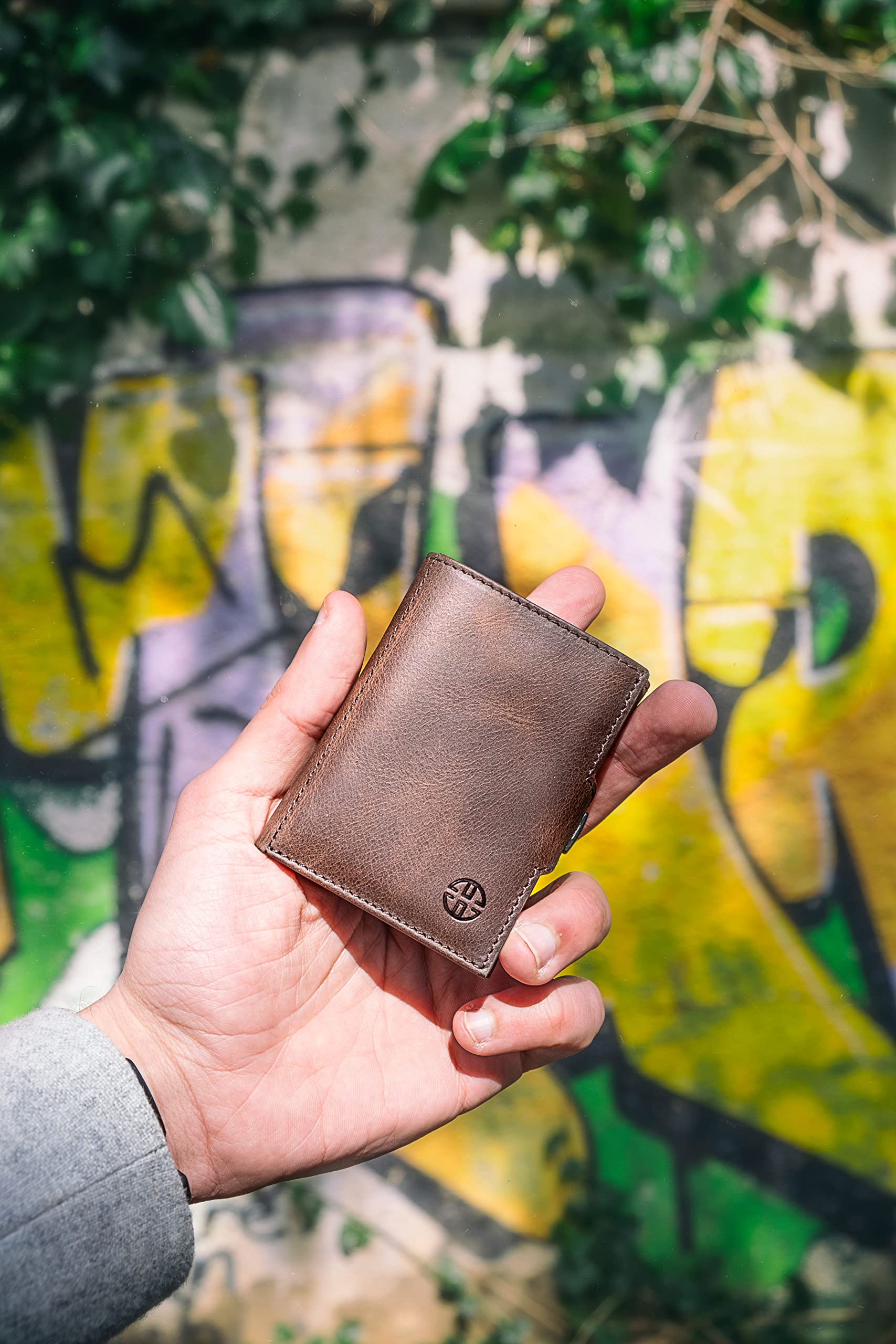 TRUSADOR Verona Unisex RFID Trifold Leder Geldbörsen Fronttasche Geldbörse