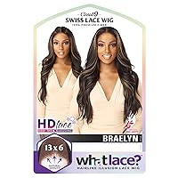 Vista 6 de Sensationnel Pelucas de encaje de 13 x 6 pulgadas – Braelyn encaje frontal atado a mano, sin pegamento, sintético con densidad natural línea