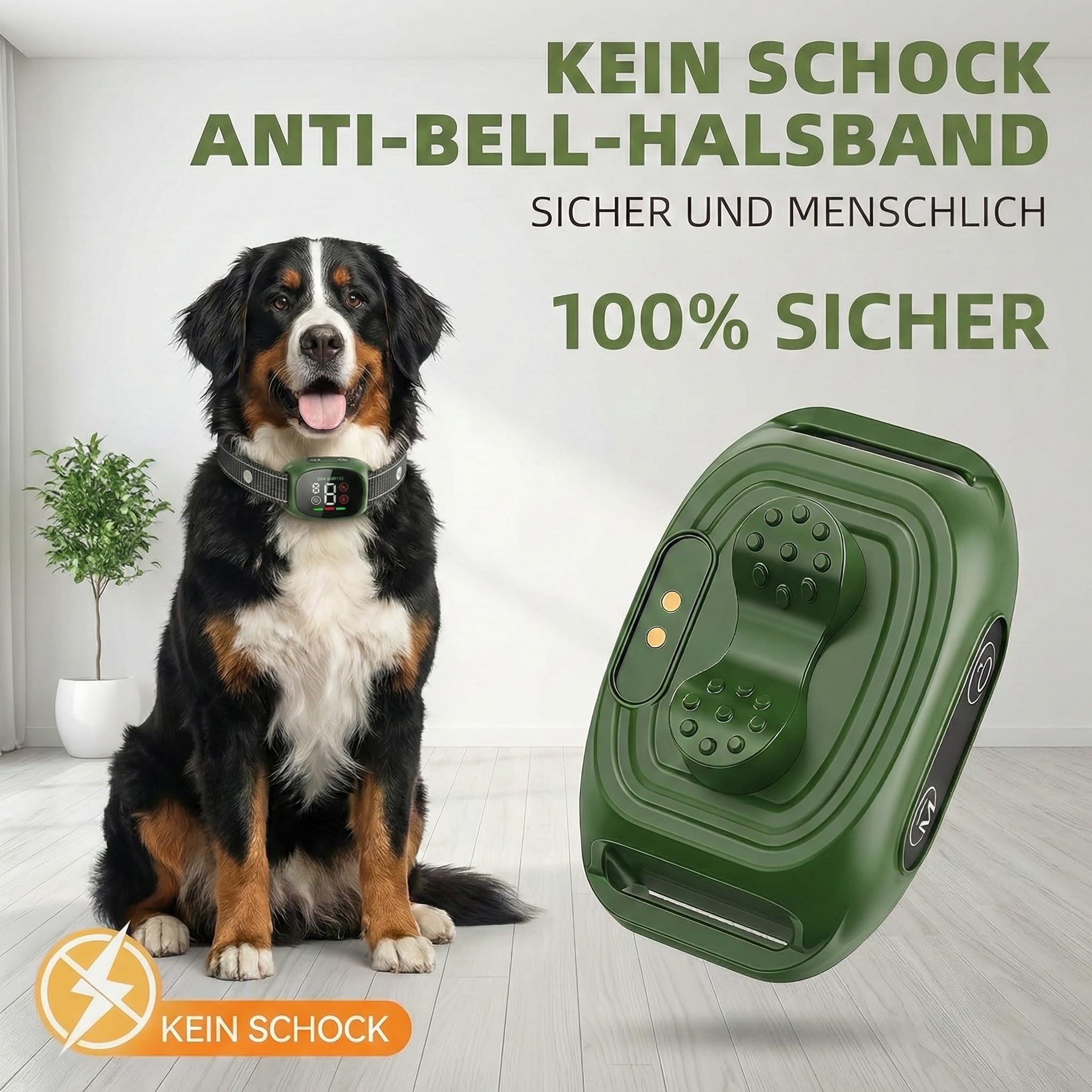 Barkey - Haustierfreundliches Halsband zur Förderung von ruhigem Verhalten - Ideal für Alltag und Reisen, bietet Sicherheit (Schwarz)