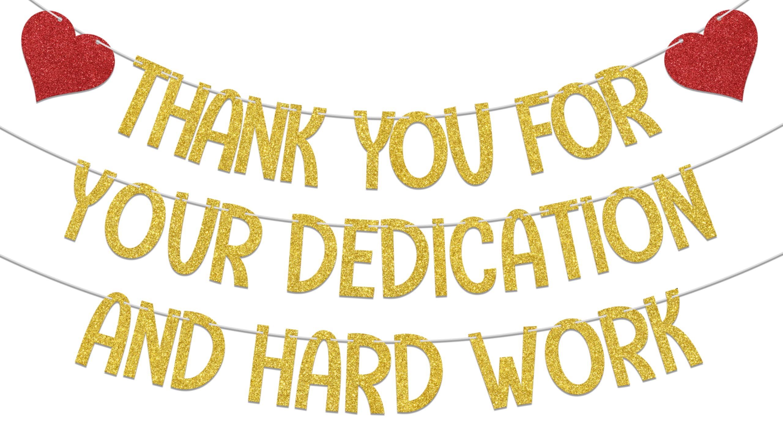 Bannière Thank You For Your Dedication pour célébrer la fidélité des équipes