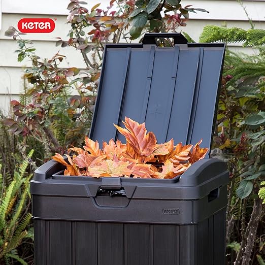 Keter Baltimore Caneca de Basura 38 Gal Negro para Exterior miniatura 11