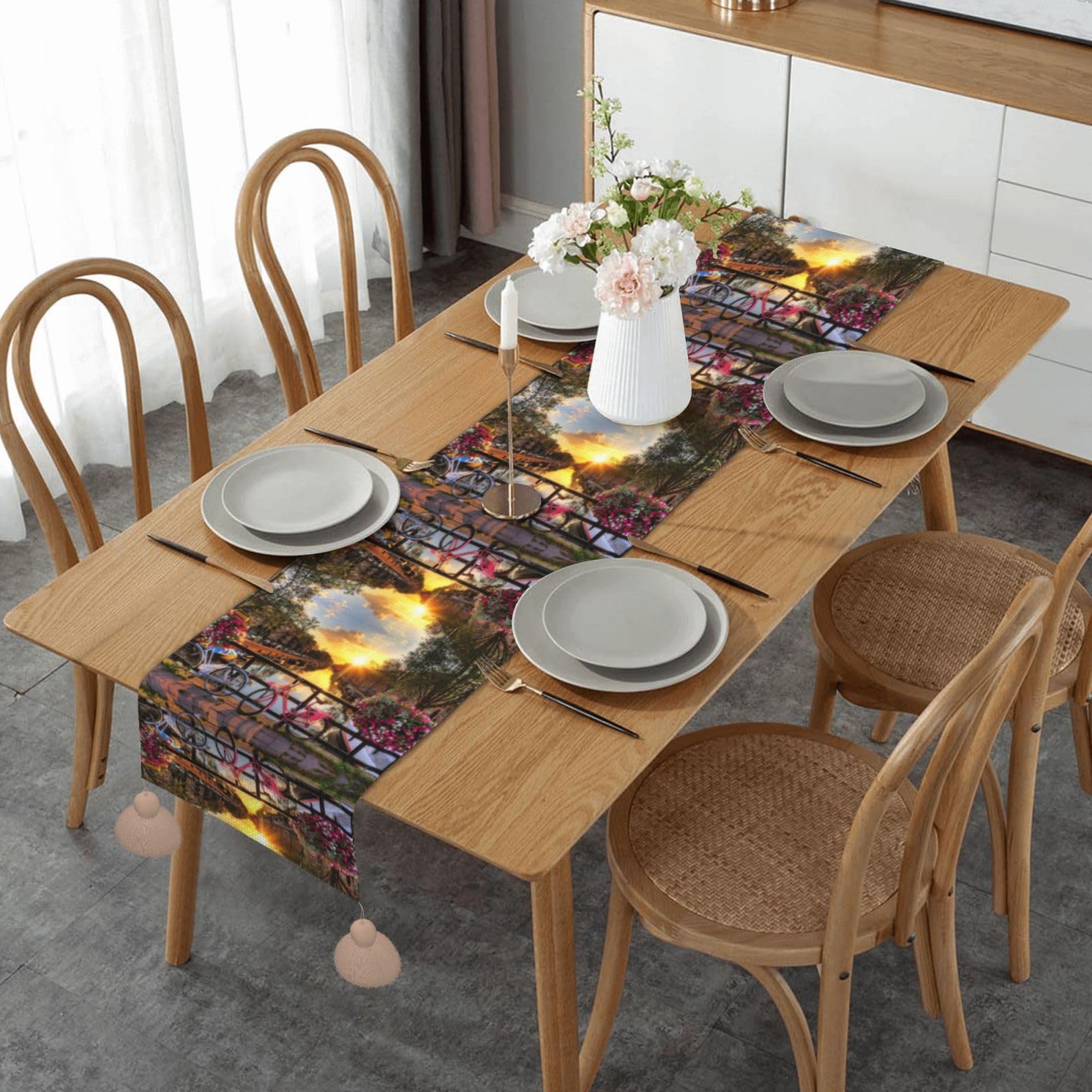 Chemin de table macramé pour sublimer une table de mariage ou un repas de fête