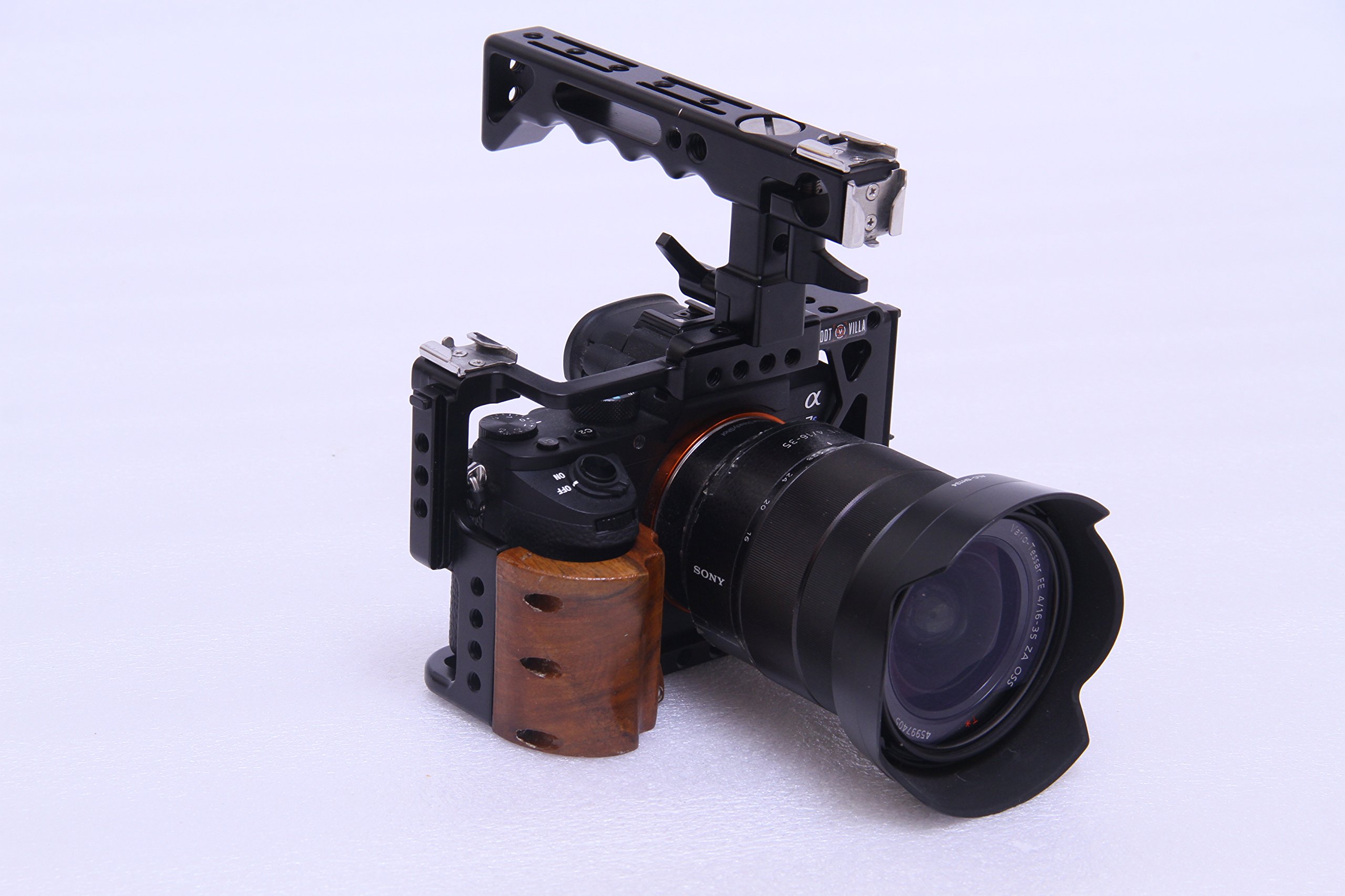 Amazon.co.jp: Shootvilla カメラケージ 木製サポート 上部ハンドル