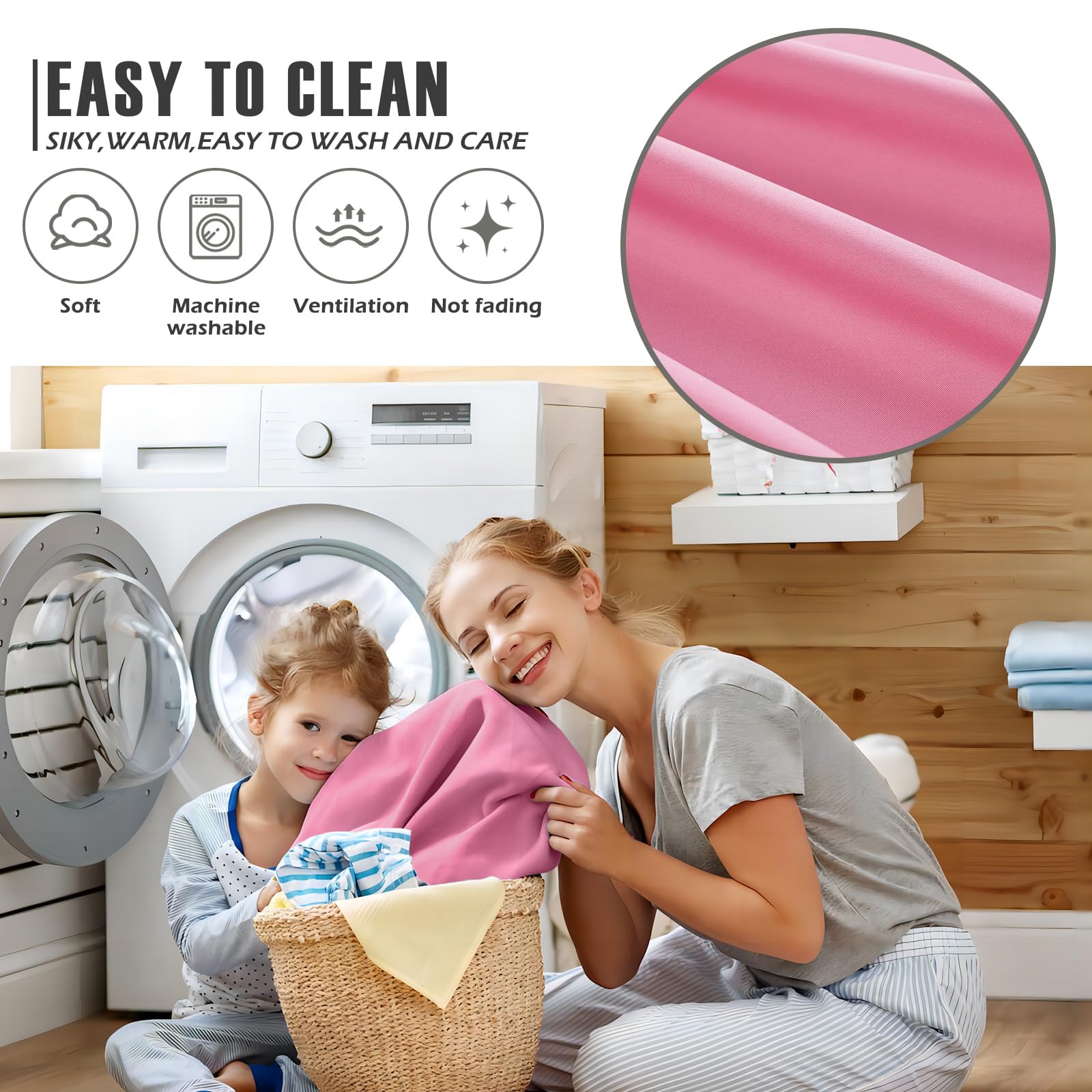 Dosel De Cama Casera Rosa, 2 Piezas Dosel De Cama Casera 270 x 67 cm, Cortinas De Dosel para Niñas Y Niños, Infantil Decoración Habitación Infantil