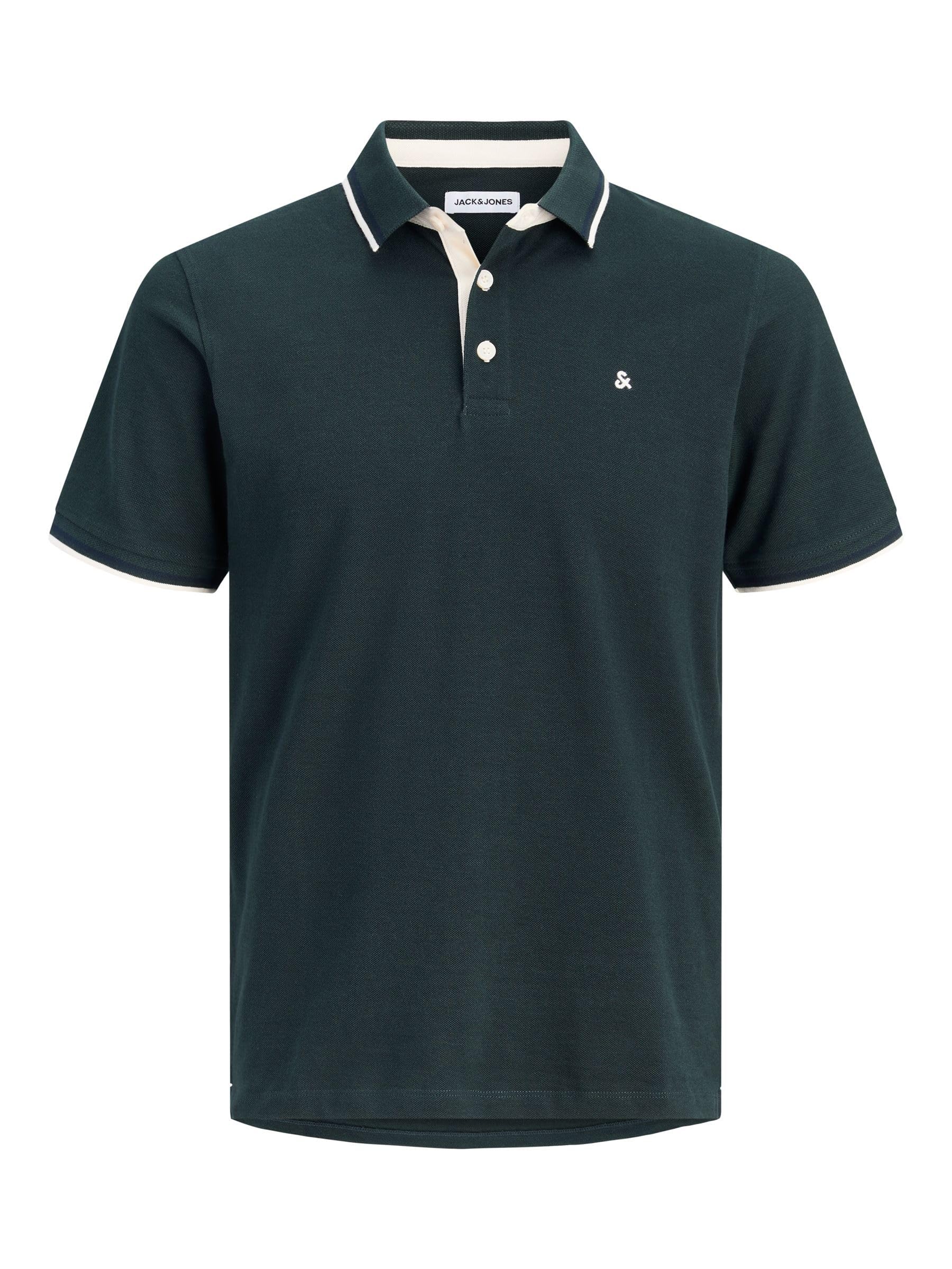 Jack & Jones Male Polo Shirt Plain Polo Shirt, Scarab, M