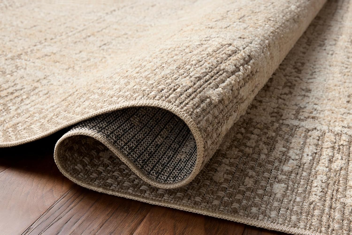Loloi Amber Lewis Bexley Collection BEX-06 Natural/Taupe 2'-7" x 4' Accent Rug Neutral, Textured, Living, Bedroom, Dining, Carpet