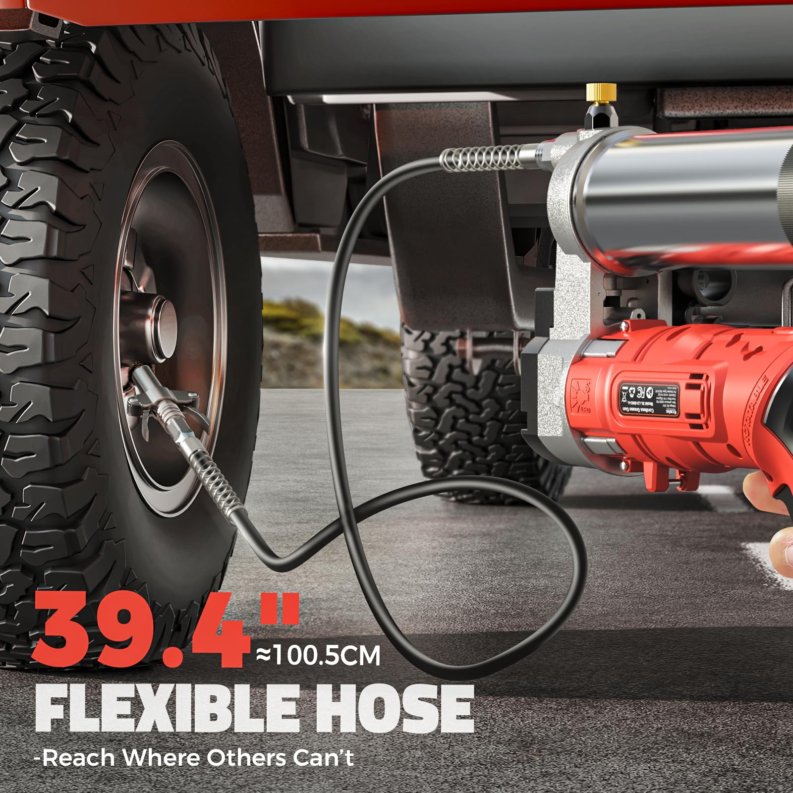 Ecarke Pistola de engrase con batería Compatible con baterías Milwaukee de 18 V