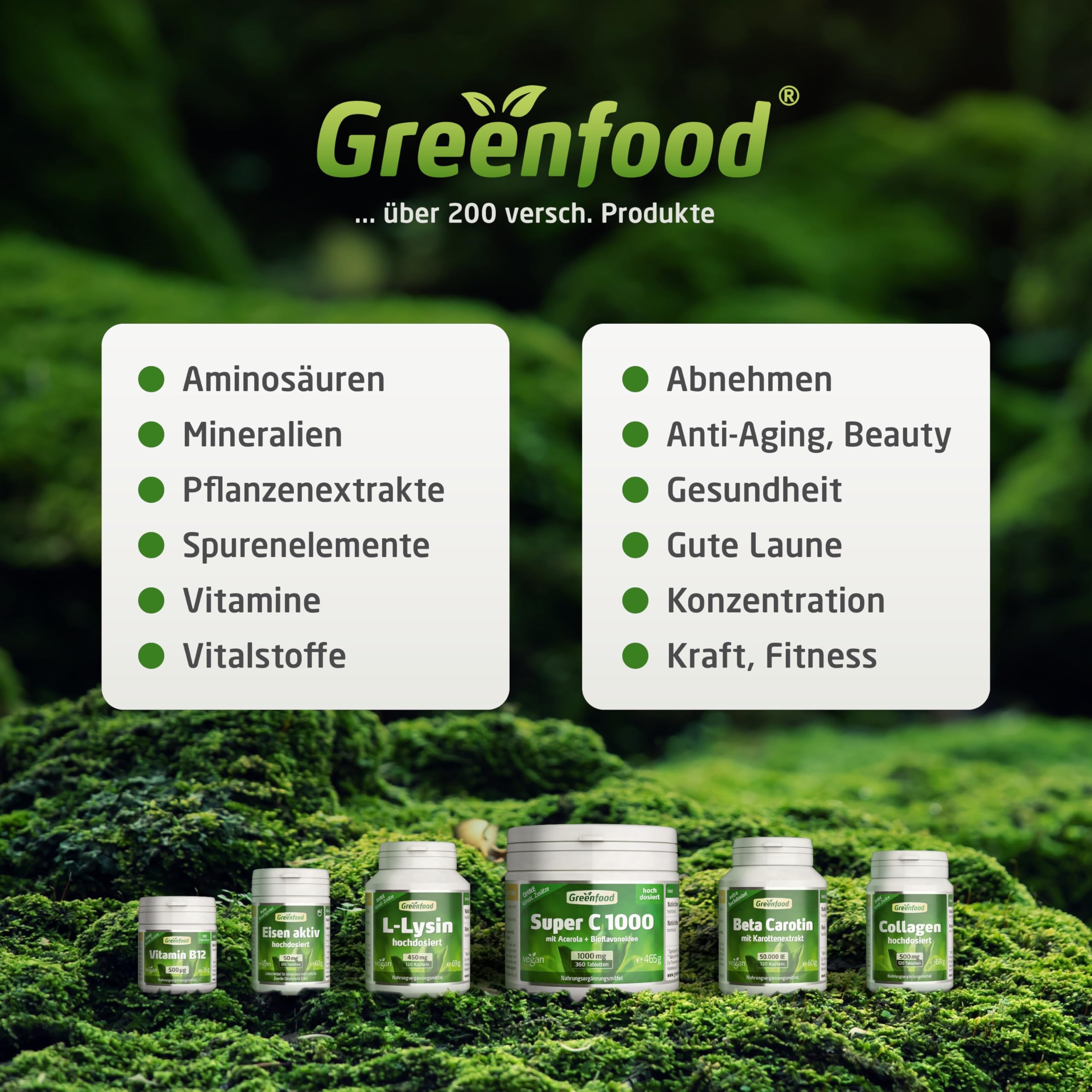 Chlorella Tabletten, hochdosiert, 300mg - 360 Presslinge, vegan. Luftgetrocknet - reich an Chlorophyll, Vitaminen & Mineralstoffen. OHNE künstliche Zusätze - laborgeprüft. Von Greenfood.