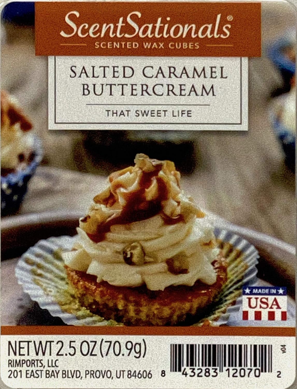 Scentsationals Salted Caramel Buttercream Wax Cubes 4-Pack