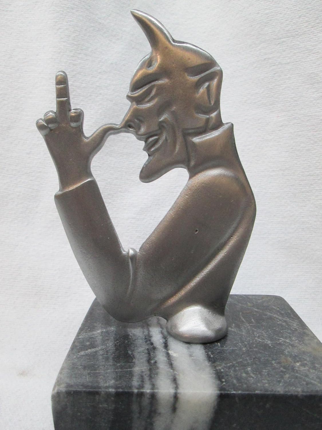 Satan Middle Finger Fuk You Devil Car Hood Ornament