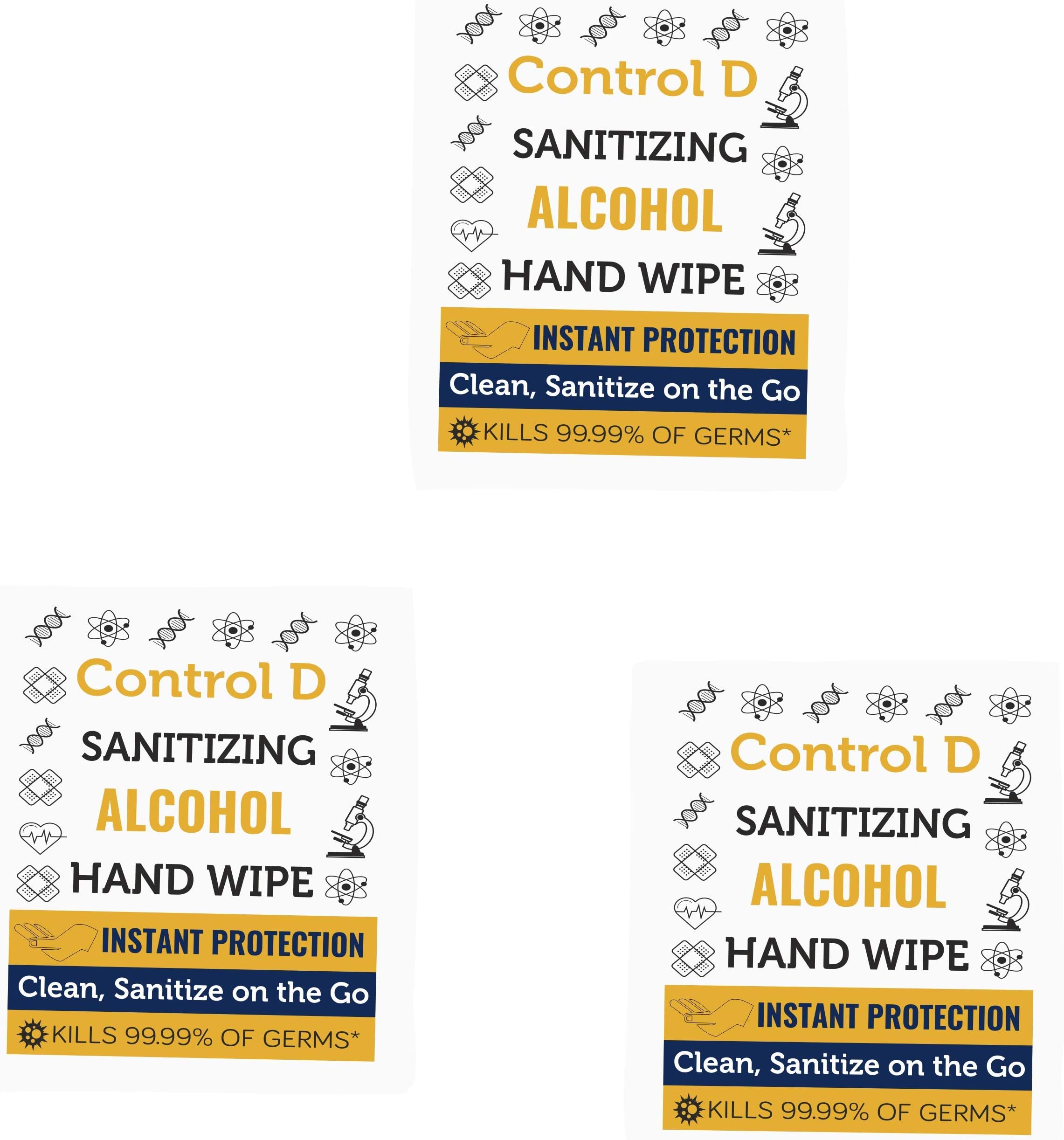 50 Individually Packed Disinfectant Wet Wipes