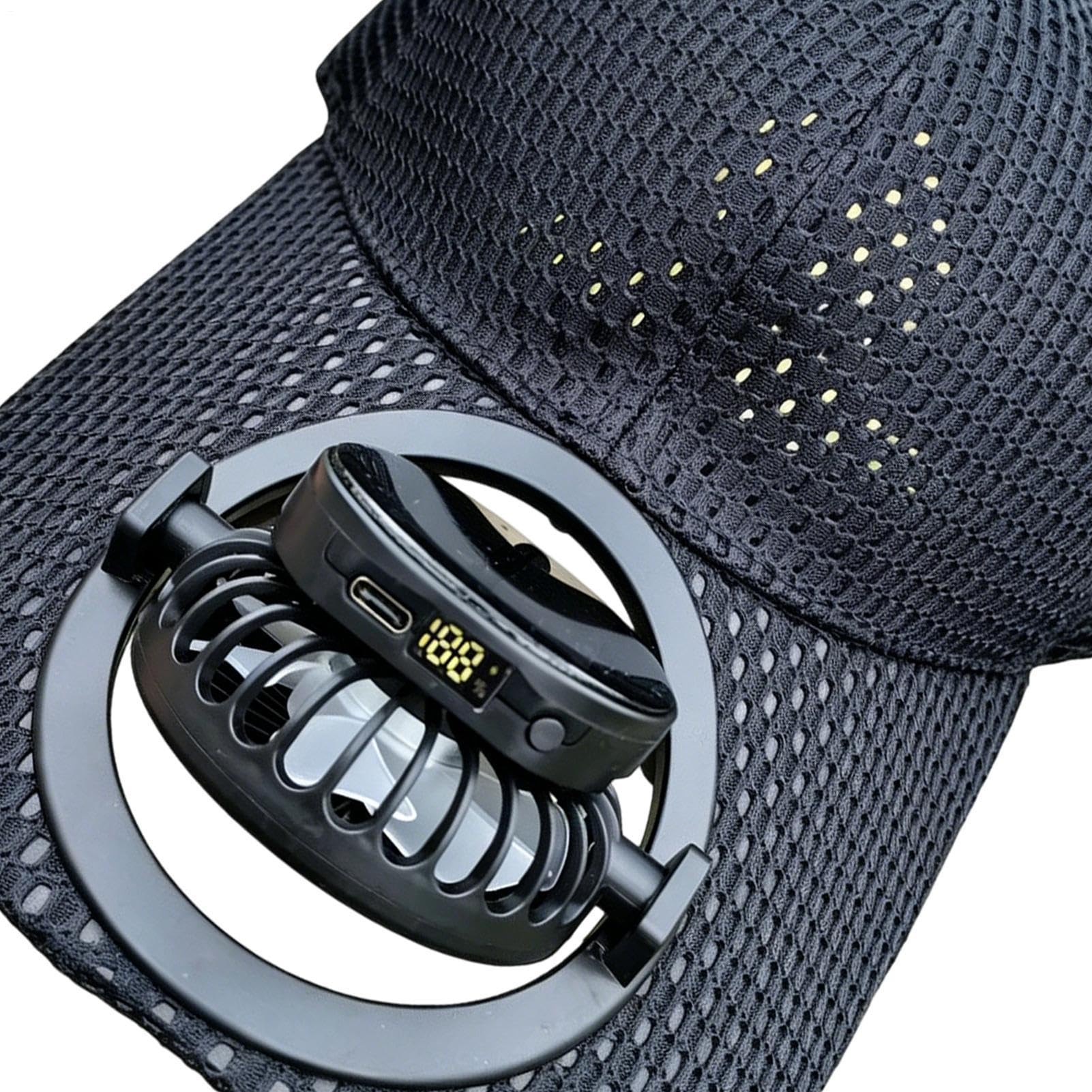 Solar-Ventilator-| Kühlende Kopfbedeckung mit UV-Scz - Solar-Mit Integriertem Ventilator | für Outdoor-Angeln, Wandern, Radfahren, Reisen, Picknick, Urlaub, und Sport