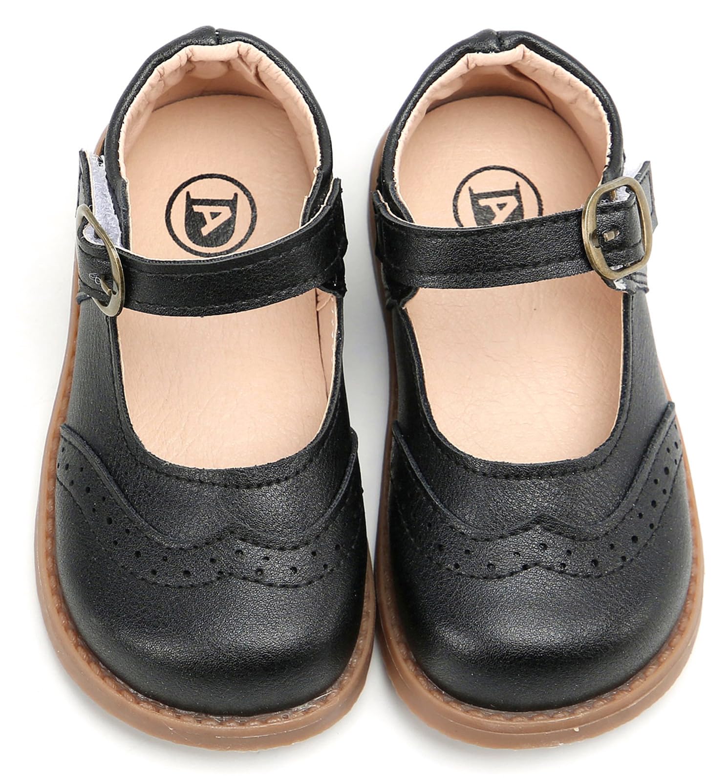 DADAWEN Girl's Classic Mary Jane School Uniform Shoes Flat Dress Shoes