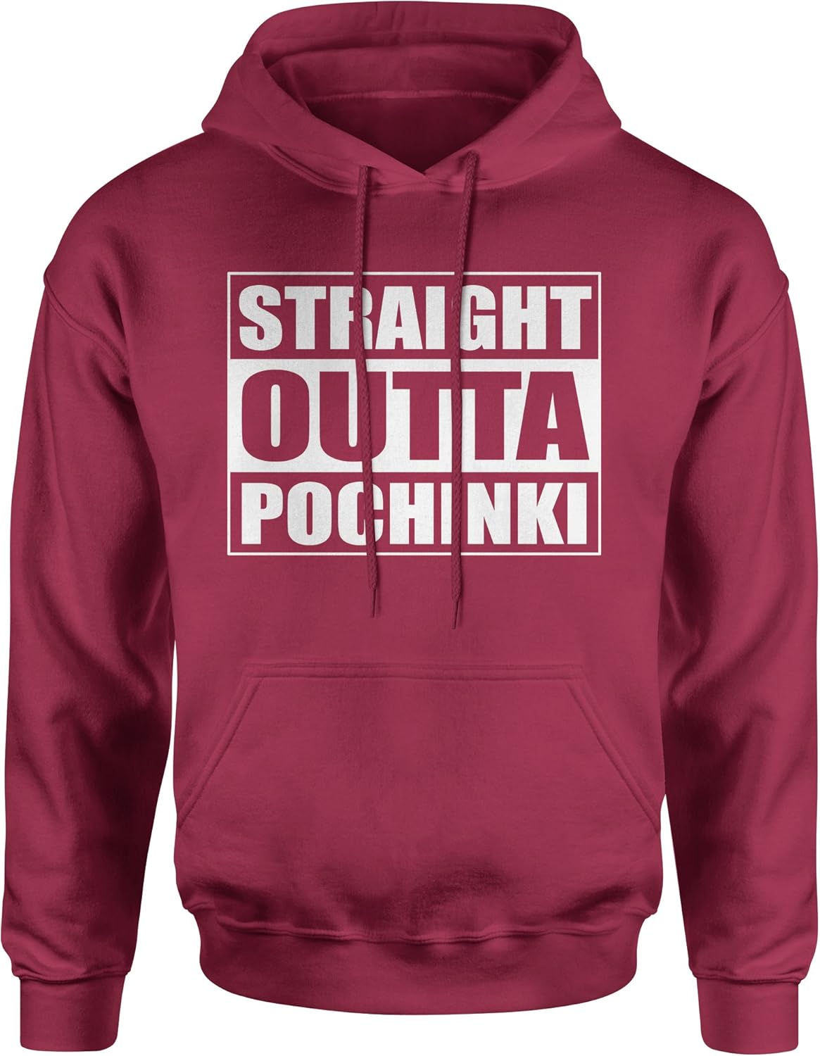 FerociTees Straight Outta Pochinki Battlegrounds Mens Womens Hooded Hoodie