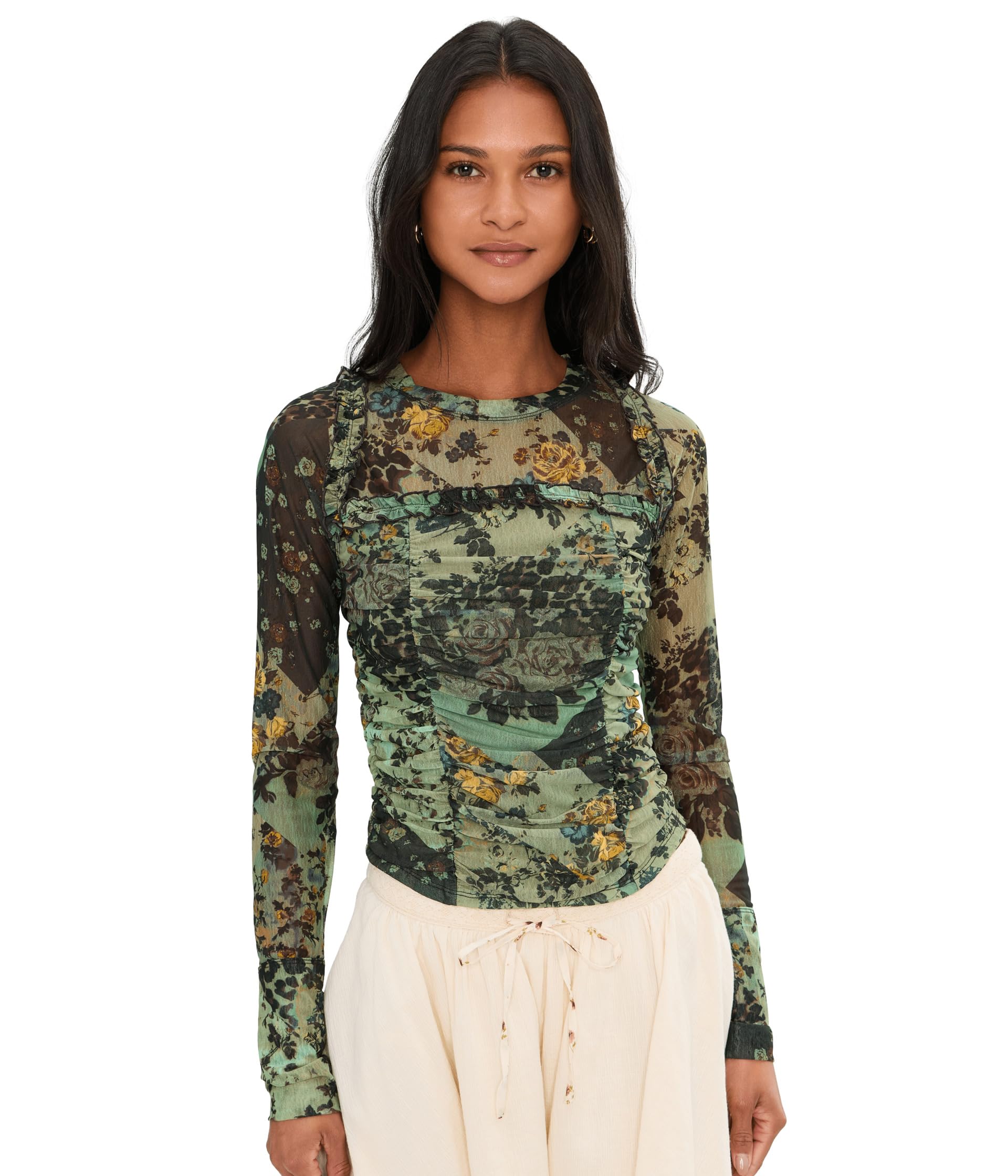 free people Ariana Long Sleeve Ruched Top-picture-14