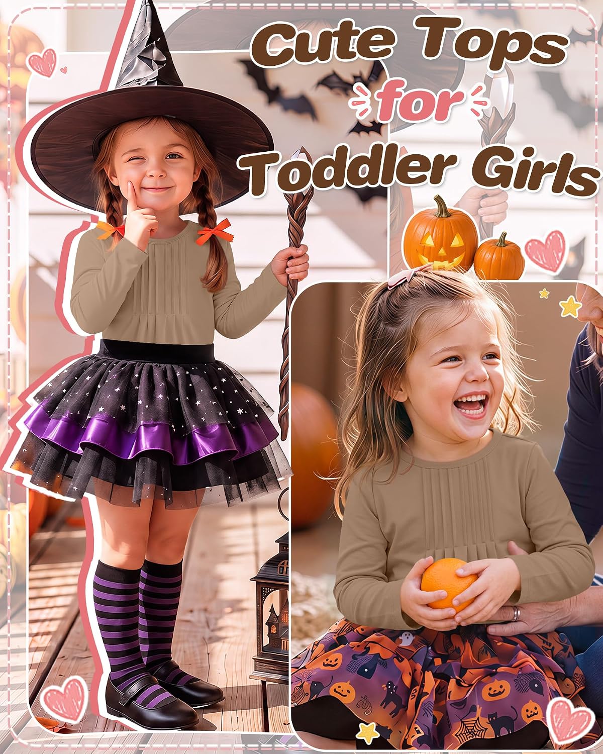 Toddler Girls' Long Sleeve Shirts 18M-5T