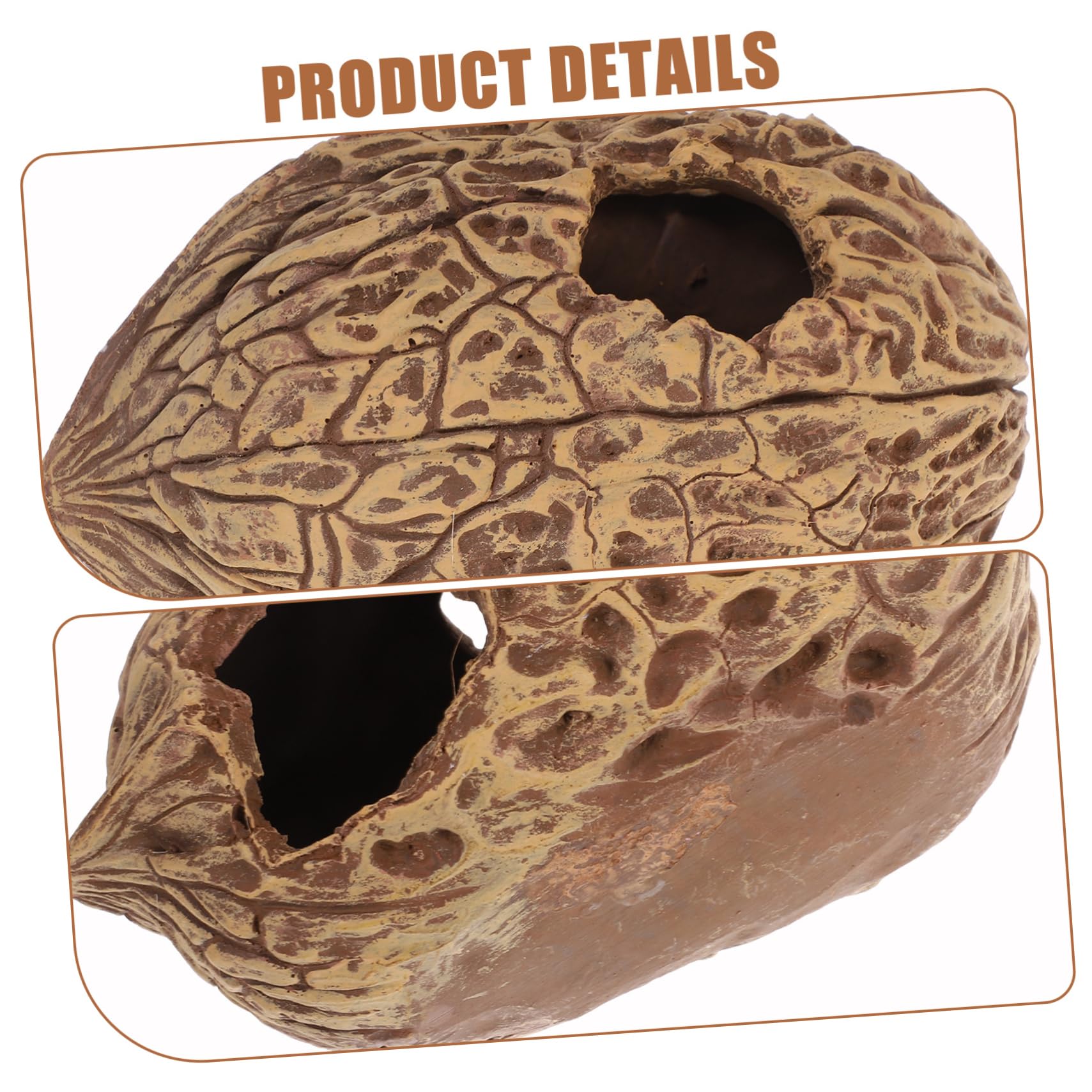 Mipcase Escondite De Nueces Cueva para Pecera Decoración para Acuario Cueva para Refugio para Peces Casa para Pecera