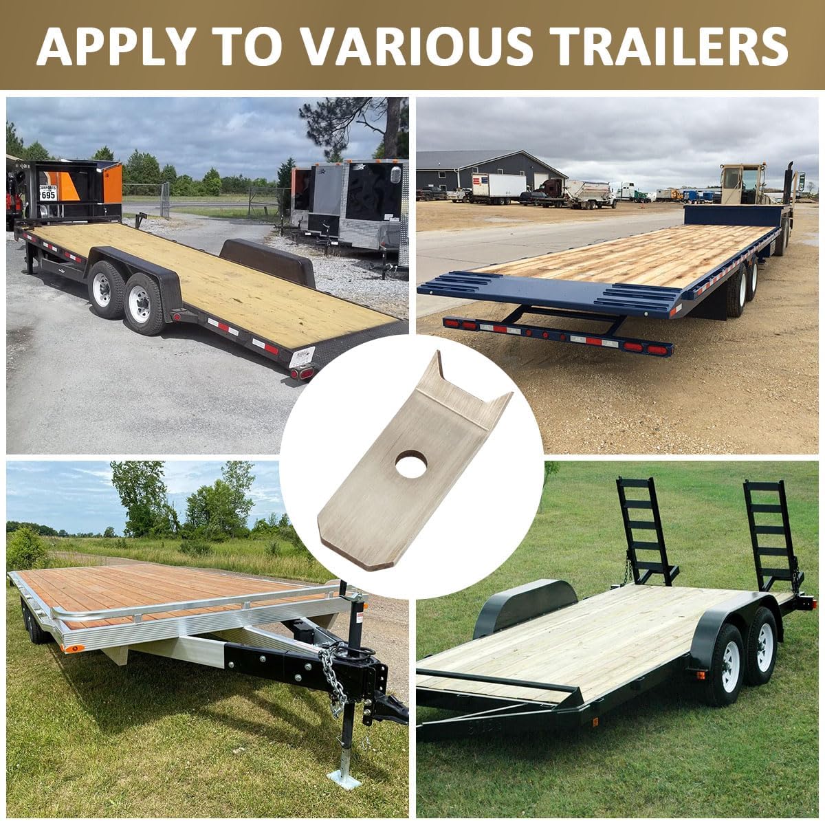 (24pcs) Trailer Wood Deck Clips Heavy Duty Floor Hold Down Steel Clips 1/4" Plate Replacement for Utility Trailer, Truck, Warehouse, Boat Deck Planks, Bearcl, Bearclaw Steel Clips Tie Down Anchor Kit