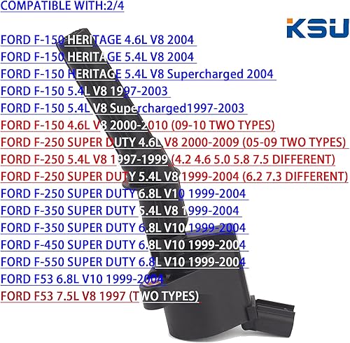 Miniatura 4 de KSU Compatible con paquete de bobinas de encendido para Ford EXPEDITION EXPLORER F-150 F-250 F-350 F-450 CROWN VICTORIA E-150 E-250 E-350 E-450