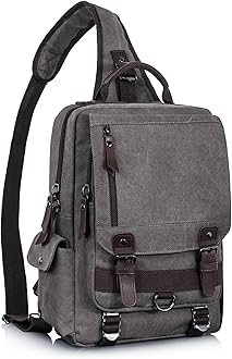 Retro Crossbody Bag Sling Bag Canvas Messenger Bag for Men Women Shoulder Bag Crossbody Handbags Satchel Travel Bag