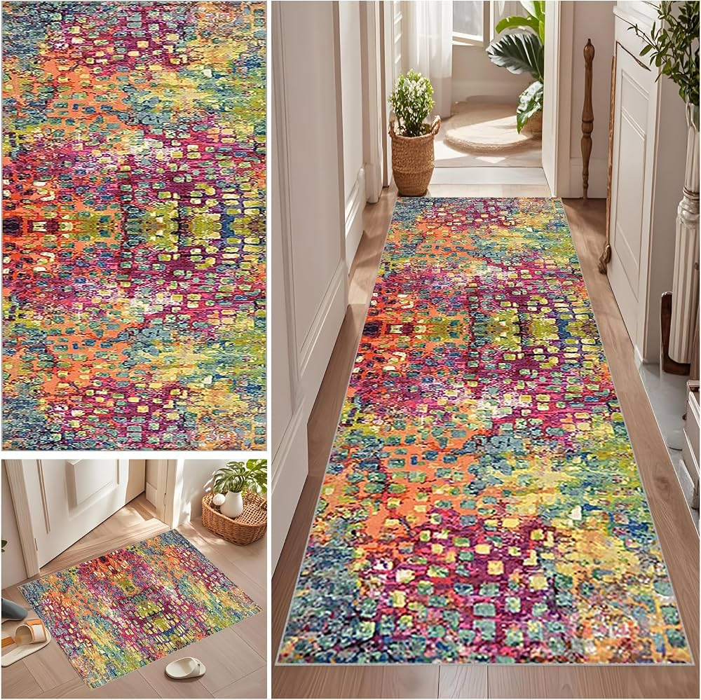 Qemgrste Tapis Cuisine Antidérapant 40x80 Cm Lavable - Devant Évier Et Couloir
