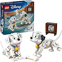 LEGO Disney 101 Dalmatians Lucky & Penny Puppies Set 43271 - Posable Building Toy for Kids Ages 6+ Animal Lovers