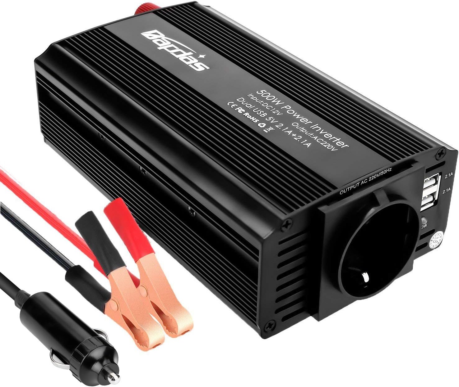 Convertisseur 400W 12V 220V Avec Double USB - Onduleur Transformateur Allume-Cigare Prise Electrique Puissante