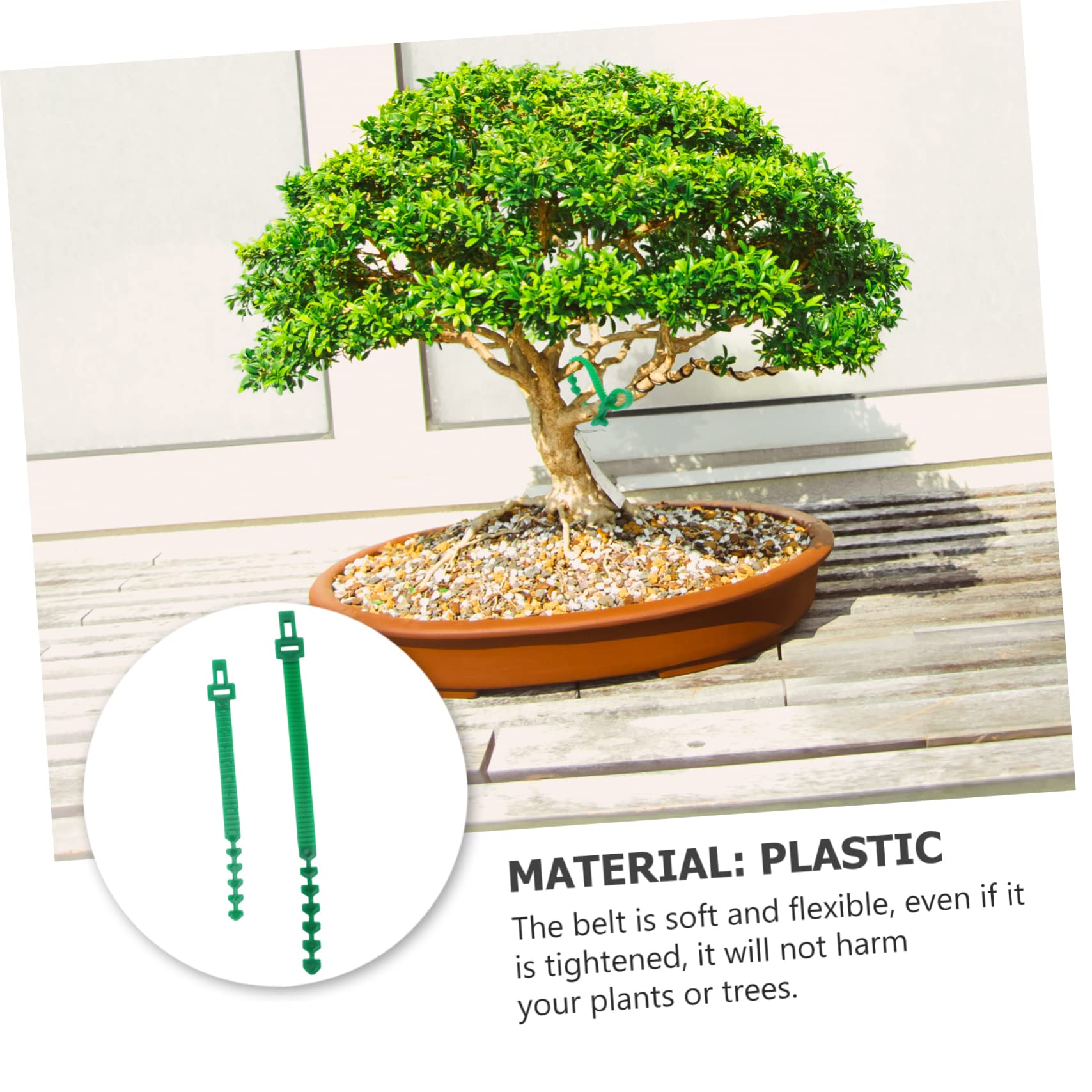 Gatuida 20pezzi Cinghie Regolabili per Piante e Legature PVC Spesse Resistente e Riutilizzabile per Giardinaggio e