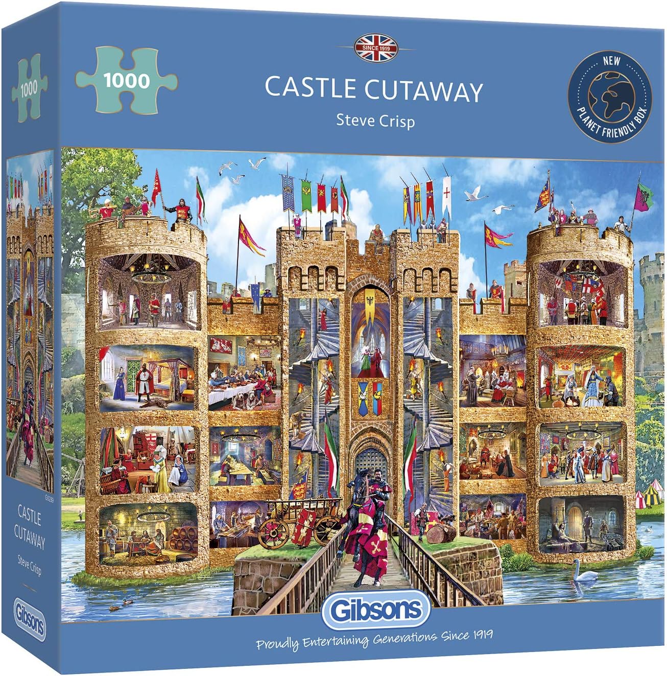 Gibsons Castle Cutaway 1000 Piece Jigsaw Puzzle