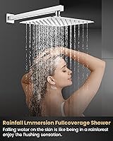 Vista 3 de Airuida Juego de grifo de ducha con válvula de rosca hembra, cabezal de ducha y mango de lluvia, kit de ajuste de válvula de función única, pulido