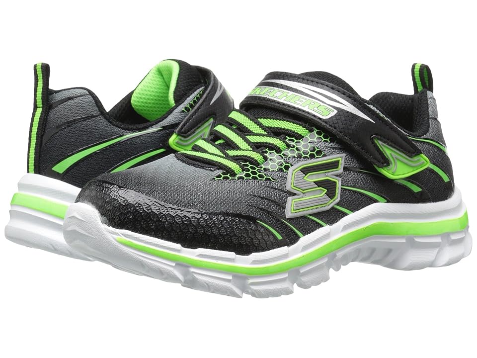 

SKECHERS KIDS Nitrate - Pulsar 95346L (Little Kid/Big Kid) (Black/Lime) Boy's Shoes