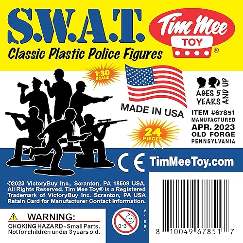 Miniatura 8 de Tim Mee Toy SWAT - 24 figuras policiales negras y azules hechas en Estados Unidos