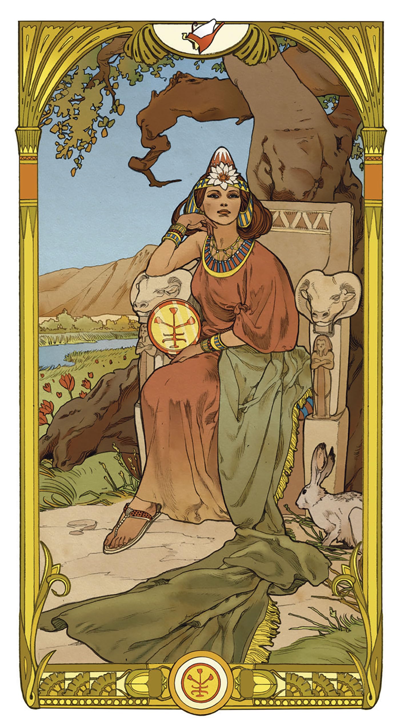 Coffret Tarot Égyptien Art nouveau