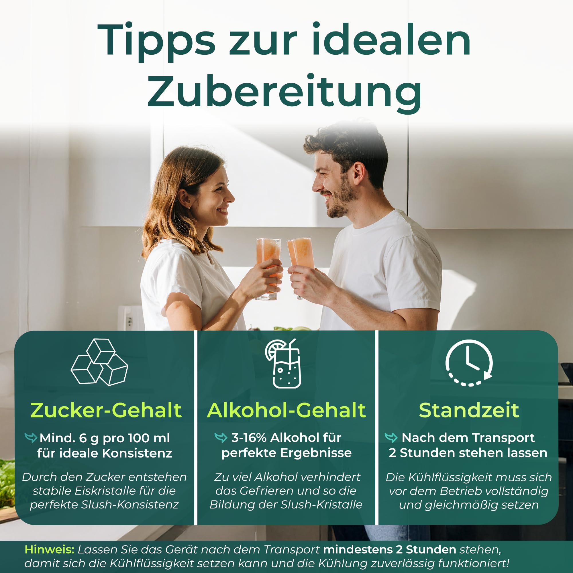 KLAMER Slush Maschine 2,6L mit 5 Programmen Turbo Freeze digitales Rezeptbuch