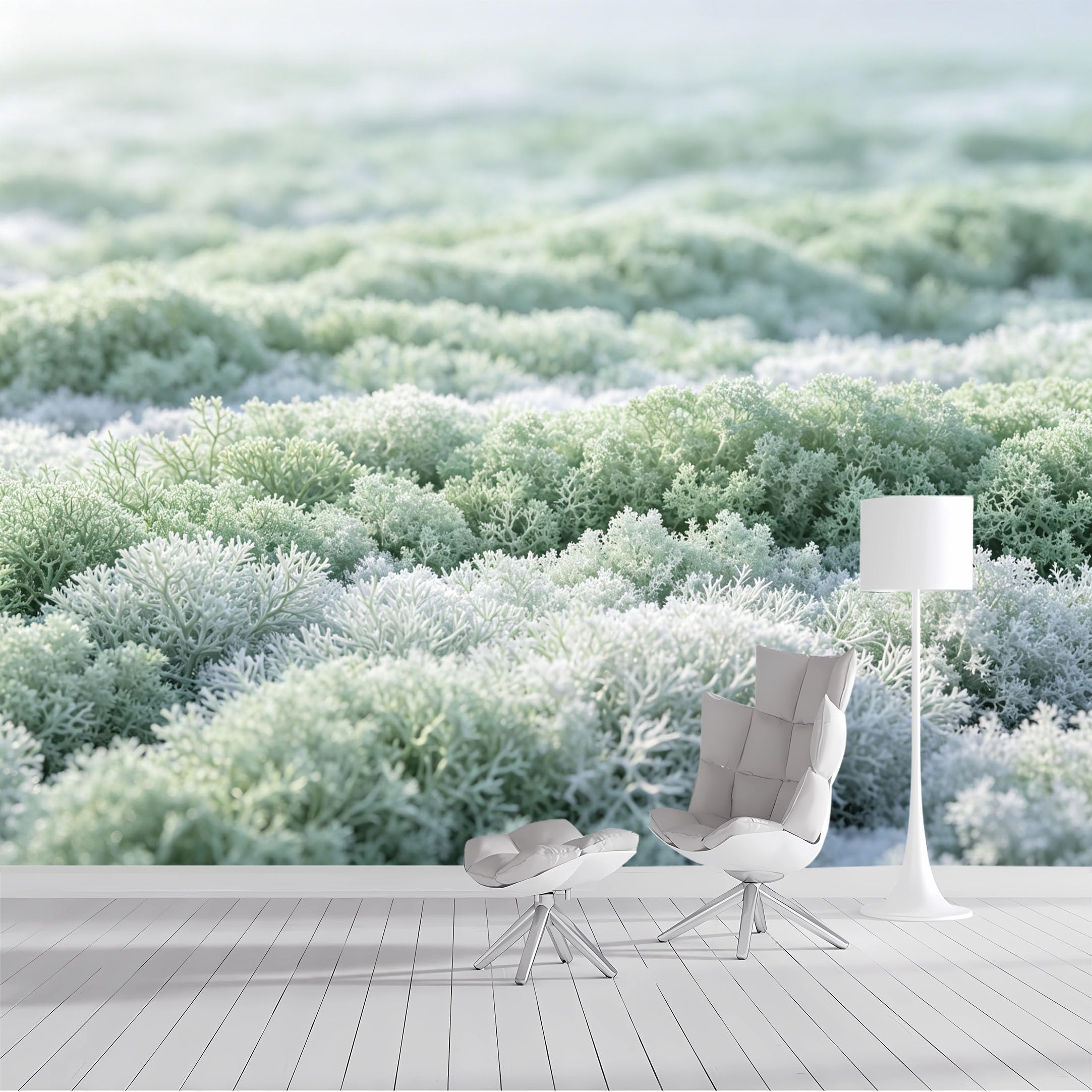 Custom Size Wall Mural Luminous Moss Woodland Botanical Pattern SelfAdhesive Wall Fabric Removable Peel and Stick Wallpaper Wall Decor for Living Room Bedroom Bathroom