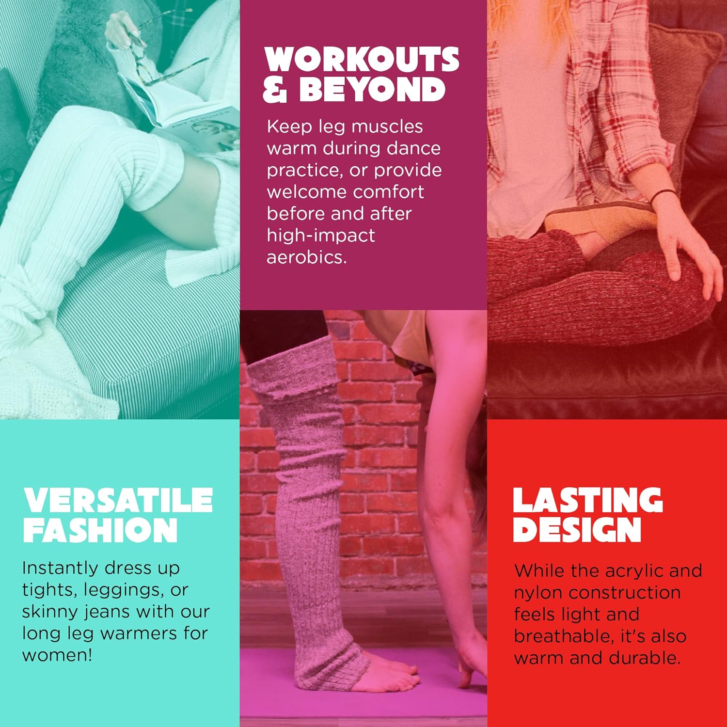 Foot Traffic Super Long Leg Warmers (Violet) - Image 3