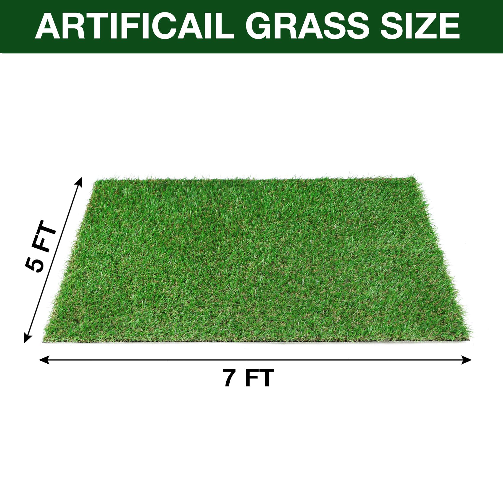 GLOBREEN Erba artificiale extra large per addestramento al vasino, 1,5 m x 2,7 m, tappeto erboso finto realistico per animali domestici, patio, balcone, riutilizzabile, lavabile
