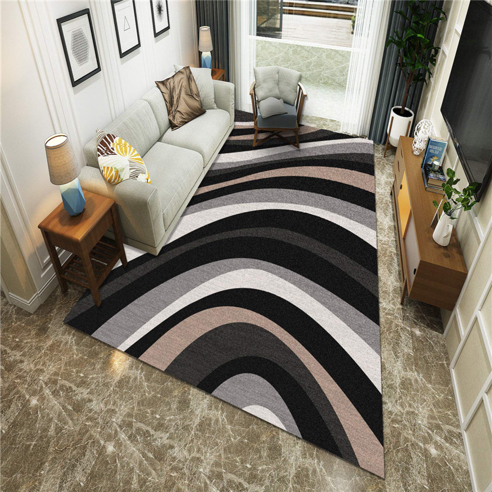 Shaggy Rug Non Slip Fluffy Mats Soft Rugs Small Carpet For Home 40x60CM