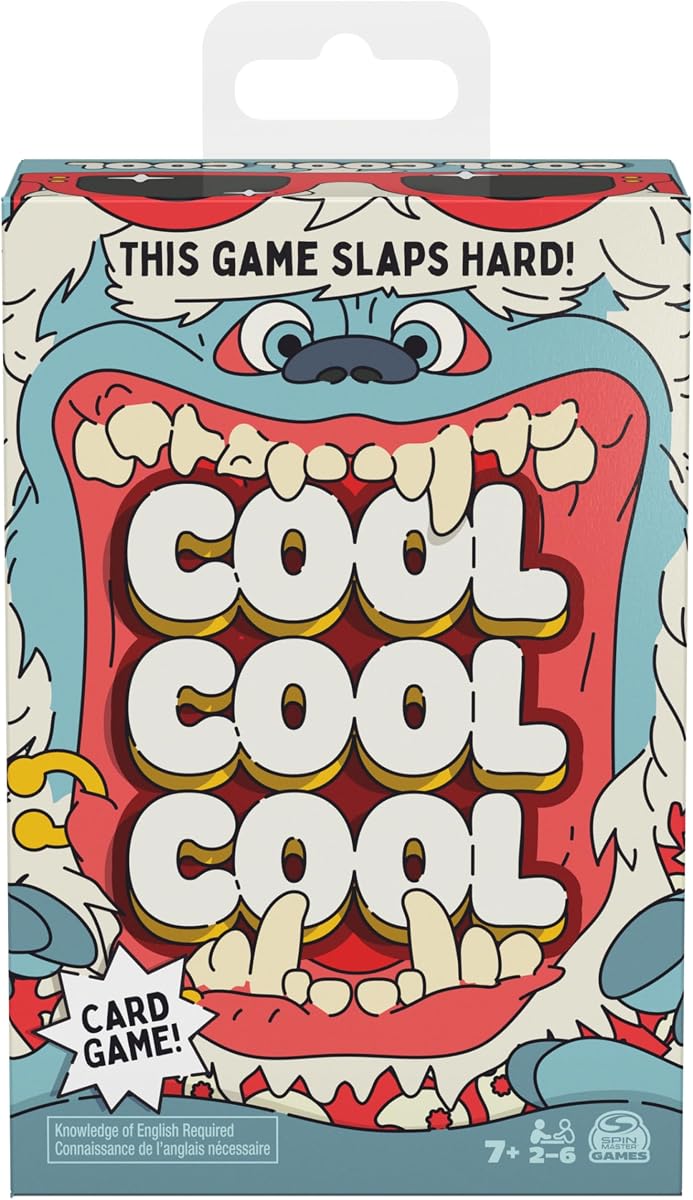 Spin Master Games Cool Cool Cool Juego de cartas familiar | Batalla de bofetadas de cartas de ritmo rápido, grita la jerga y sé el primero en golpear la pila, para 2 a 6 jugadores, de 7 años en adelante