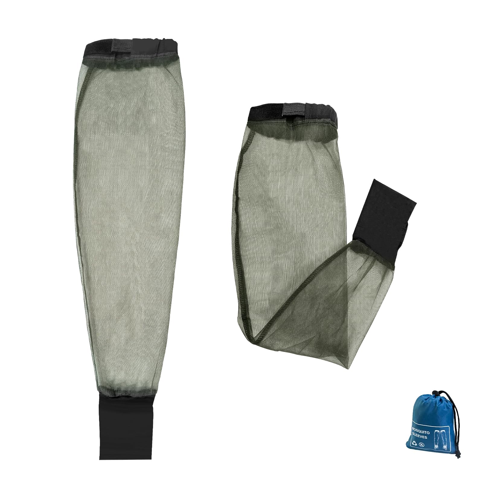 South to East Premium Mosquito Sleeves for Insect, 2 Pack, Fly & Bug Protection | No-See-Um Net for Camping, Hiking, Fishing, Gardening, Safari, Arm Nettng for Adults, 1 Carrybag
